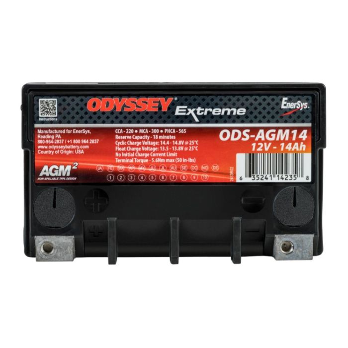 Batteria Odyssey Ods-agm14 Agm Extreme Series 12 Ah.