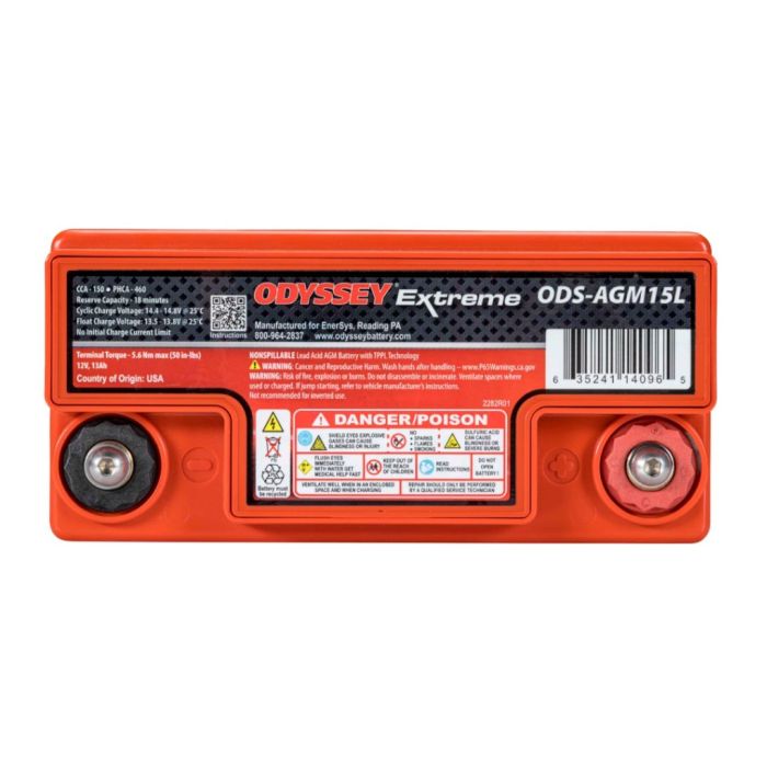 Batteria Odyssey Ods-agm15l (ex Pc545) Agm Extreme Series 13 Ah.