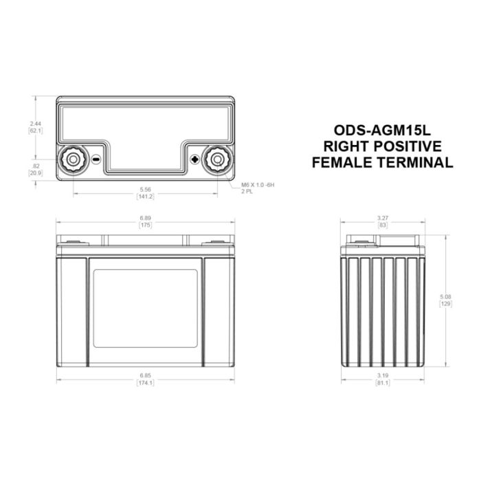 Batteria Odyssey Ods-agm15l (ex Pc545) Agm Extreme Series 13 Ah.