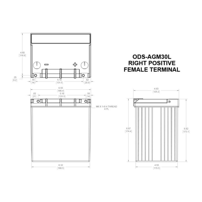 Batteria Odyssey Ods-agm30l Agm Extreme Series 28 Ah.