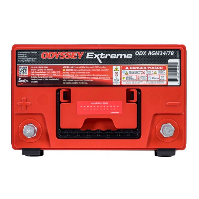 Batteria Odyssey Odx-agm34/78 (ex 34/78-pc1500) Agm Extreme Series 68 Ah