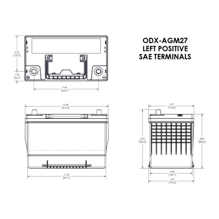 Batteria Odyssey Odx-agm27 Agm Extreme Series 92 Ah.