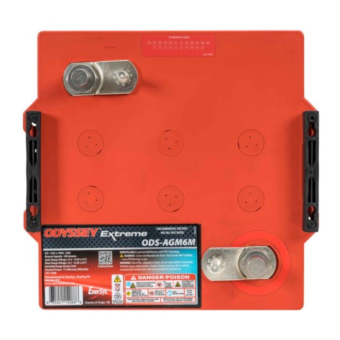 Batteria Odyssey Ods-agm6m (ex Pc2250) Agm Extreme Series 126 Ah.