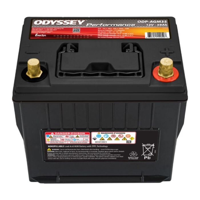 Batteria Odyssey Odp-agm35 (ex 35-675) Agm Performance Auto 59 Ah.