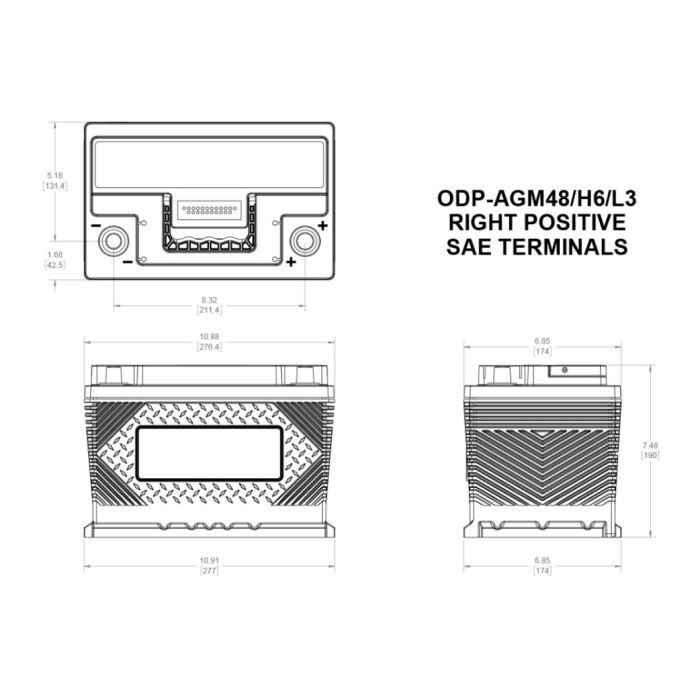 Batteria Odyssey Odp-agm48 H6 L3 (ex 48-720) Agm Performance Auto 69