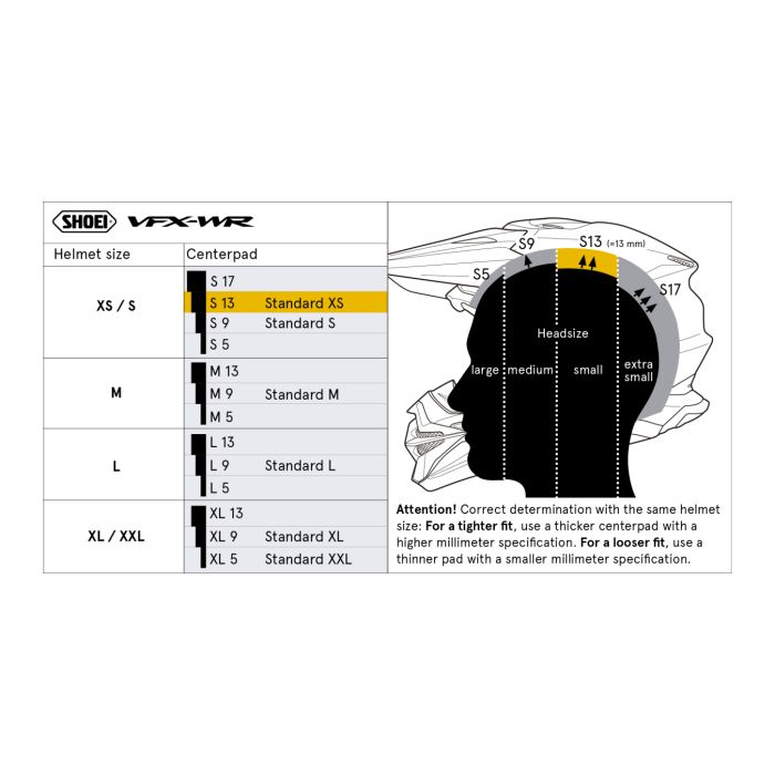 Shoei Type-m Calotta Interna S5 Vfx-wr