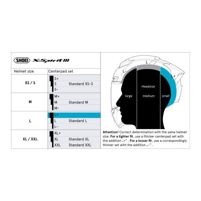 Shoei Type-i Calotta Interna Set S13  (x-spirit 3)