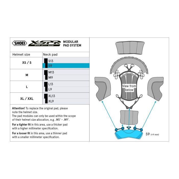 Shoei Type-p Calotta Interna Neck L13 (x-spro Pro)