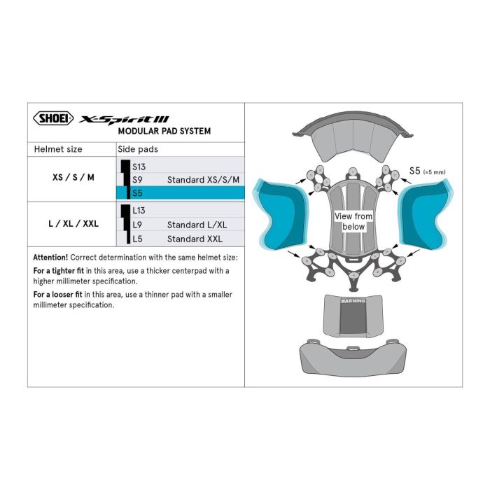 Shoei Type-i Calotta Interna Side L9