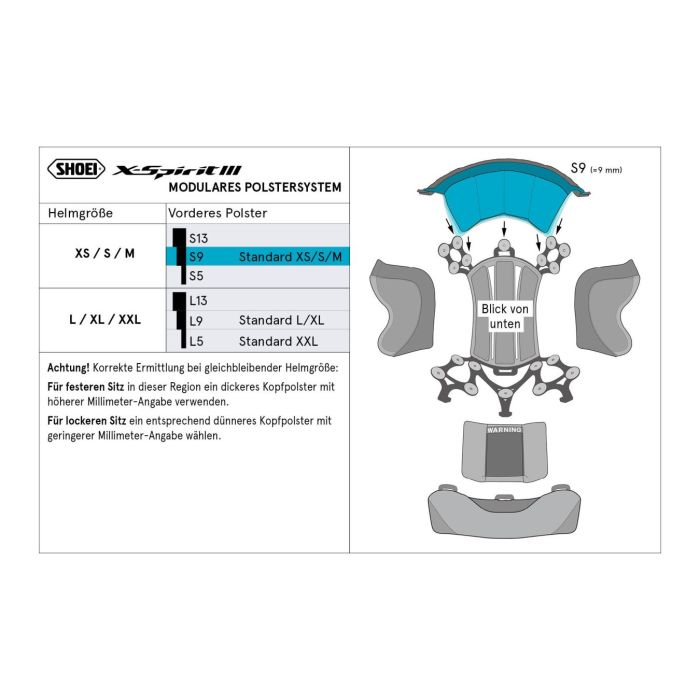 Shoei Type-i Calotta Interna Front L9
