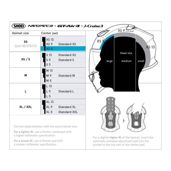 Shoei Type-q Calotta Interna L9 (standard L)
