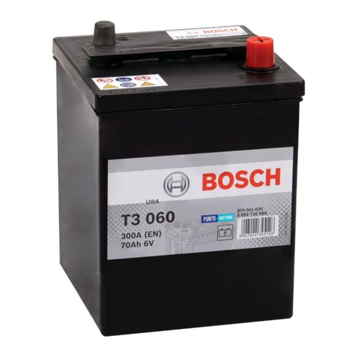 Batteria Bosch T3 060 6 V 70 Ah. 300 A.