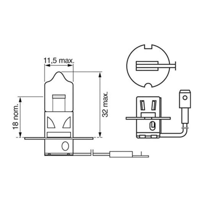 Lampe H3 12v 55w Pk22s