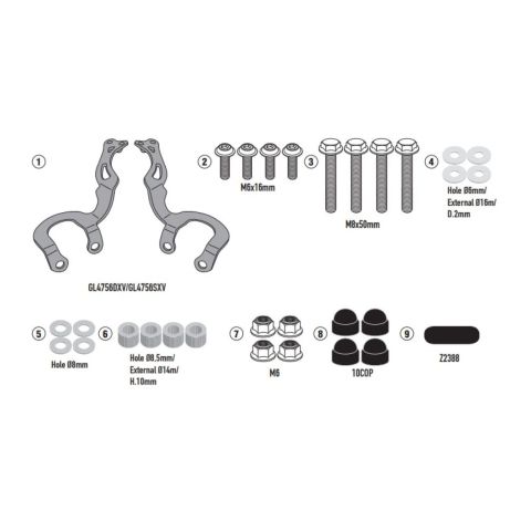 Kit Attacchi Cupolino Specifici Givi Triumph Trident 660
