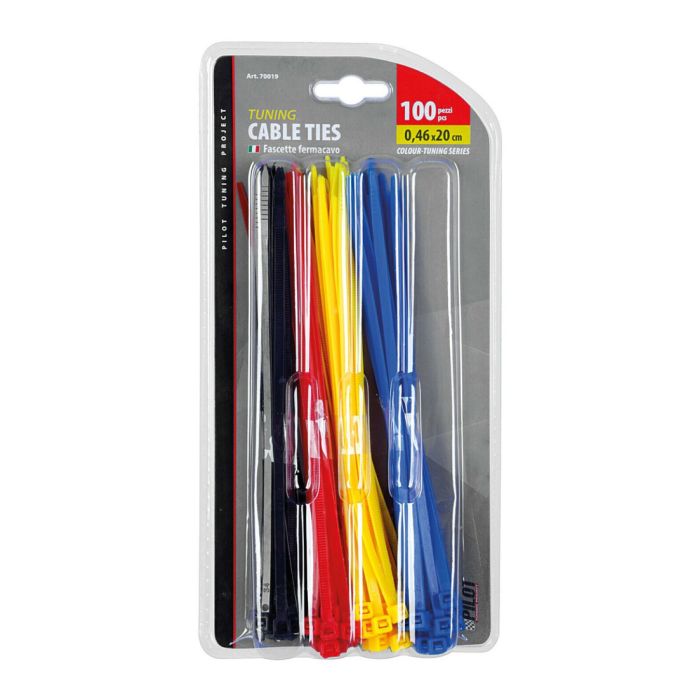 Set of 100 cable ties 20x0,46 cm.