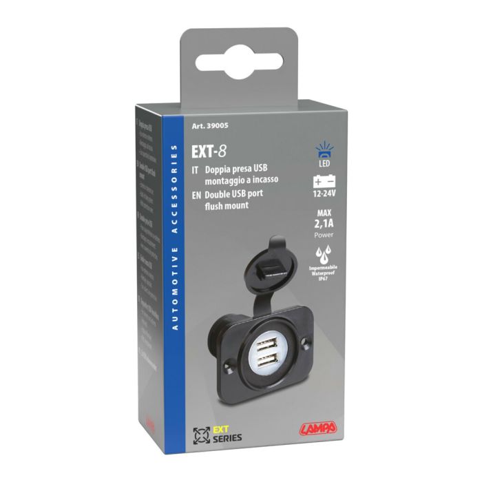 Doppia Presa Usb Ext8 12/24v