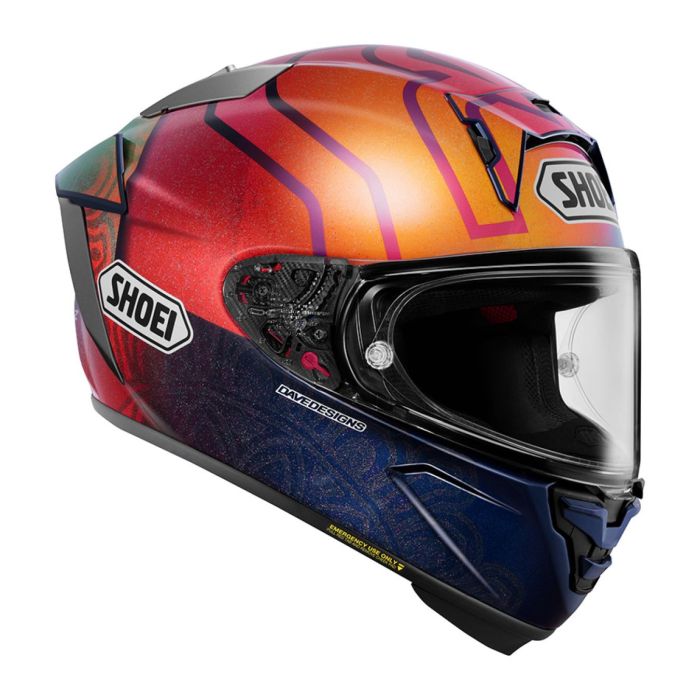 Casco Shoei X-spr Pro Marquez Holi Tc1 Blu Arancio Rosa