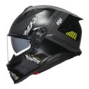 Casco Integrale Agv K7 In Fibra Kyber Matt Grey/yellow Fluo