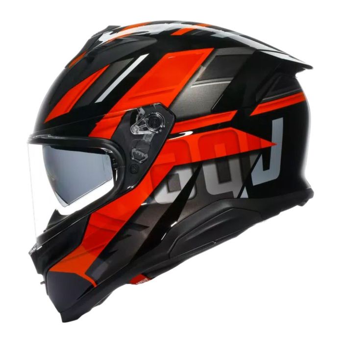 Casco Integrale Agv K7 In Fibra Taurax Black/red