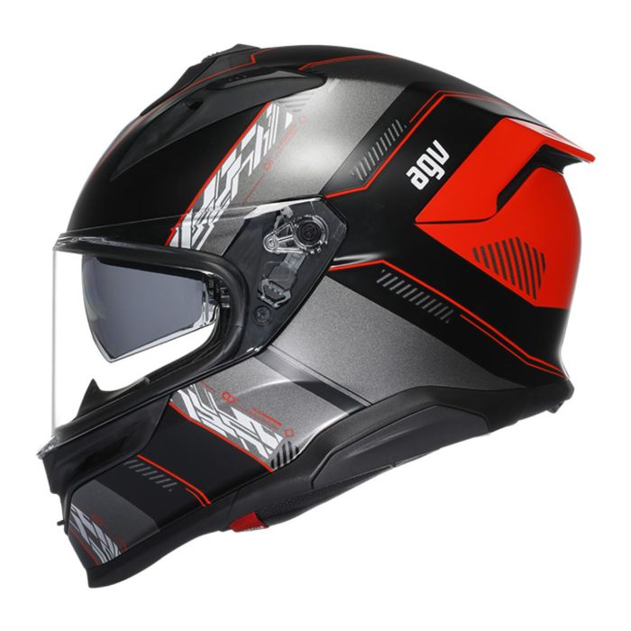 Casco Integrale Agv K7 In Fibra Kyber Matt Black/red