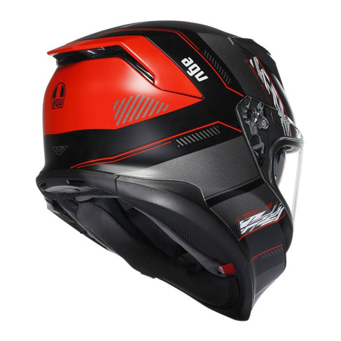 Casco Integrale Agv K7 In Fibra Kyber Matt Black/red