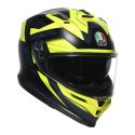 Casco Integrale Agv K7 In Fibra Glimpse Matt Black/yellow Fluo