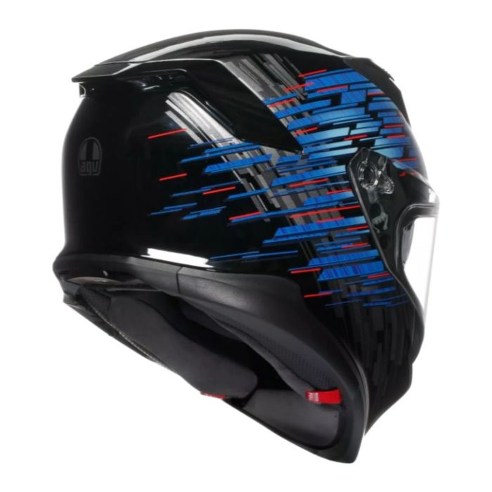 Casco Integrale Agv K7 In Fibra Genisys Matt Black/blue/grey