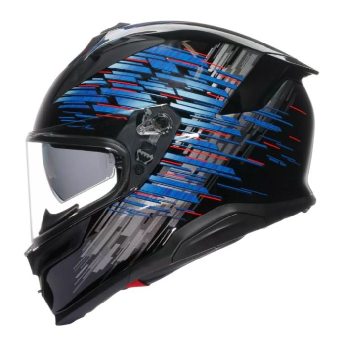 Casco Integrale Agv K7 In Fibra Genisys Matt Black/blue/grey