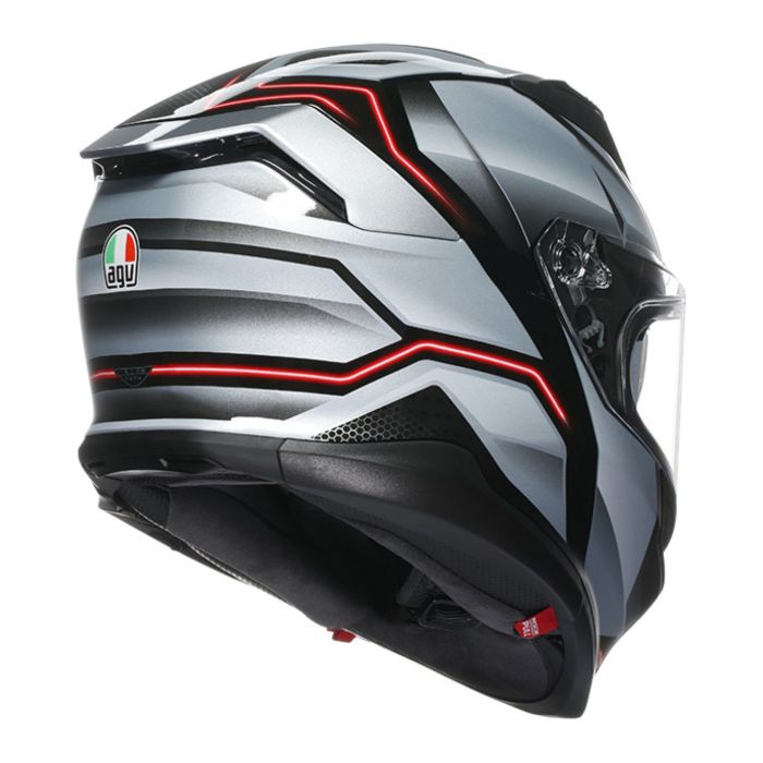 Casco Integrale Agv K7 In Fibra Jaeger Black/silver