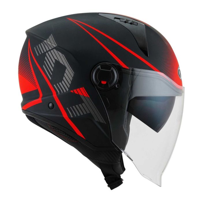 Casco Jet Kyt D-city Colorful Matt Red