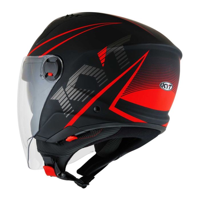 Casco Jet Kyt D-city Colorful Matt Red