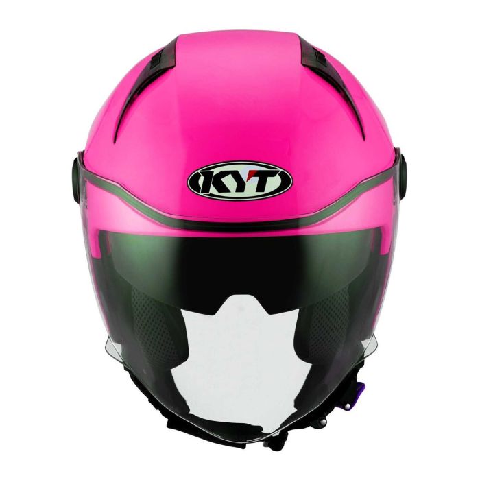 Casco Jet Kyt D-city Plain Fuxia Fluo