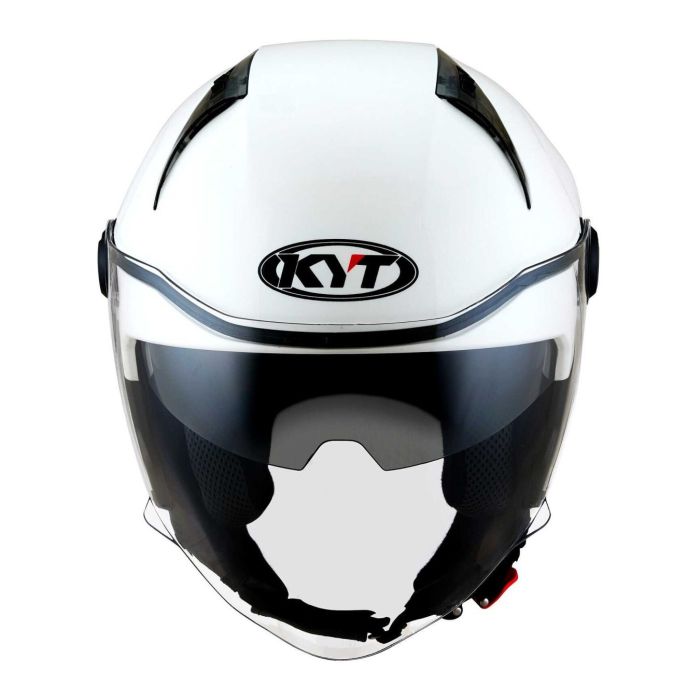 Casco Jet Kyt D-city Plain Crystal White Matt