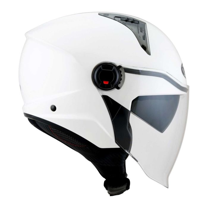 Casco Jet Kyt D-city Plain Crystal White Matt