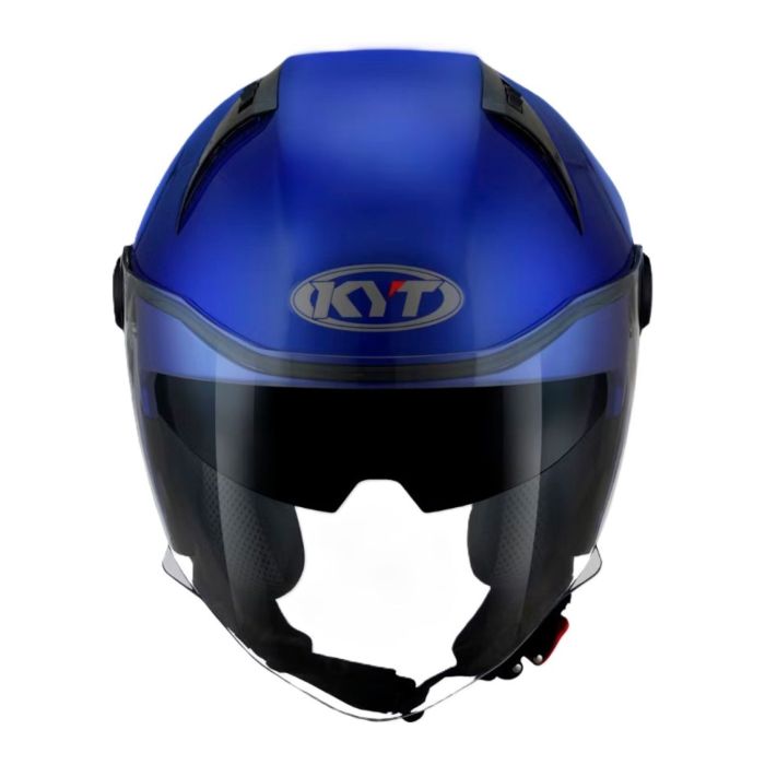Casco Jet Kyt D-city Plain Blue Metal
