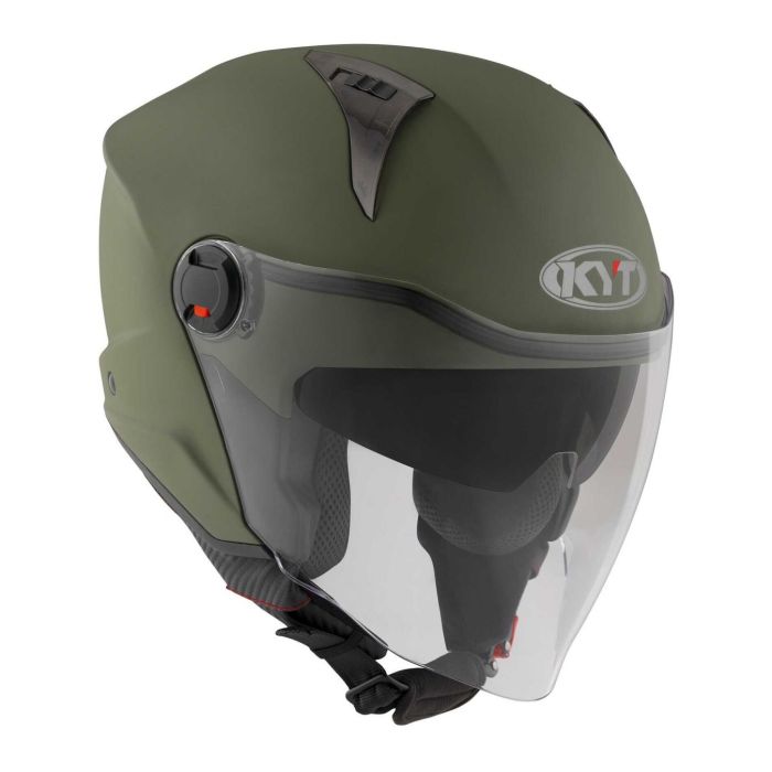 Casco Jet Kyt D-city Plain Matt Army Green