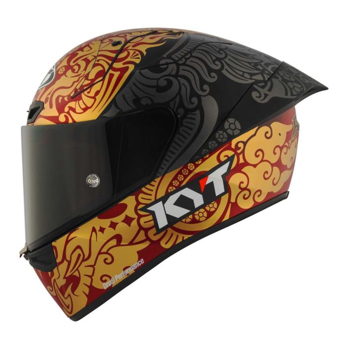 Casco Integrale Kyt Kx-1 Race Gp Replica Bastianini Fim 2024 Gold