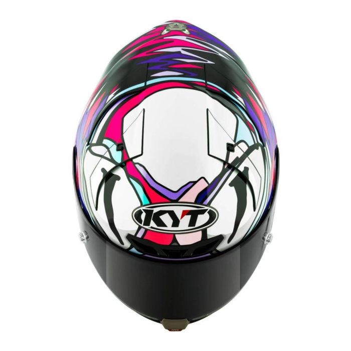Casco Integrale Kyt Kx-1 Race Gp Replica Bastianini Fim 2024 White/pink