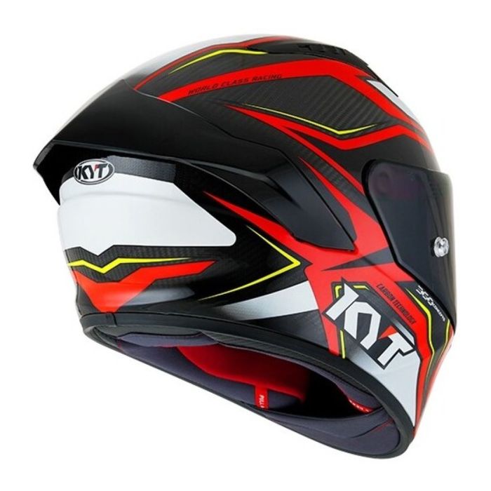 Casco Integrale Kyt Nz-race Carbon Stride Red/white