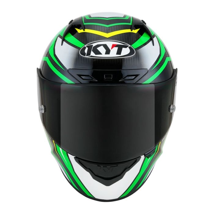 Casco Integrale Kyt Nz-race Carbon Stride Green Fluo/white