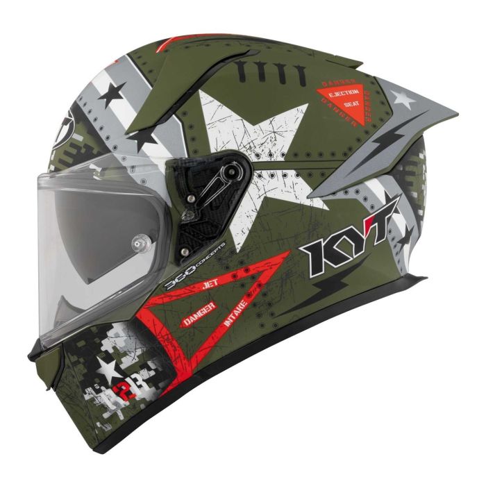 Casco Integrale Kyt R2r Max Assault Matt Army Green