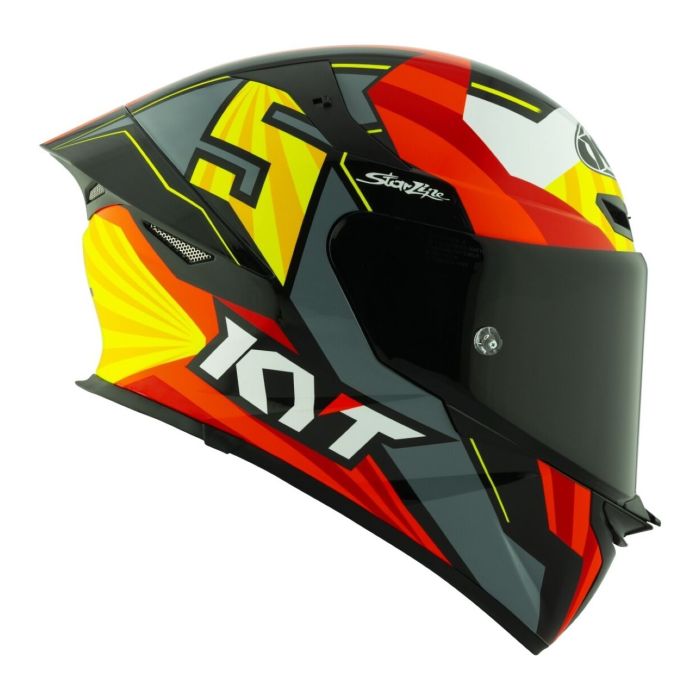 Casco Integrale Kyt Tt-revo Flux Red/yellow