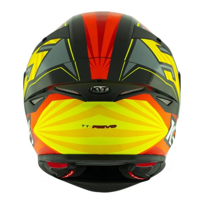 Casco Integrale Kyt Tt-revo Flux Red/yellow
