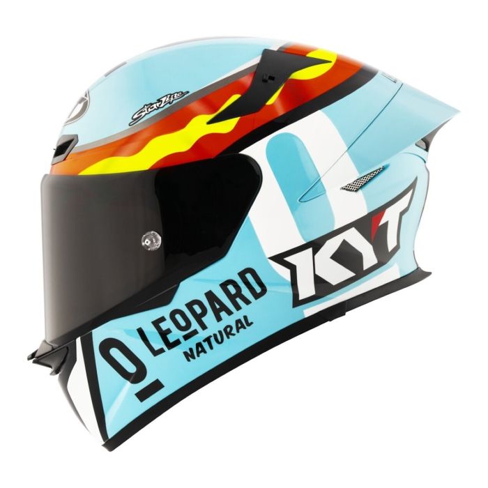 Casco Integrale Kyt Tt-revo Replica Leopard Spainard Light Blue