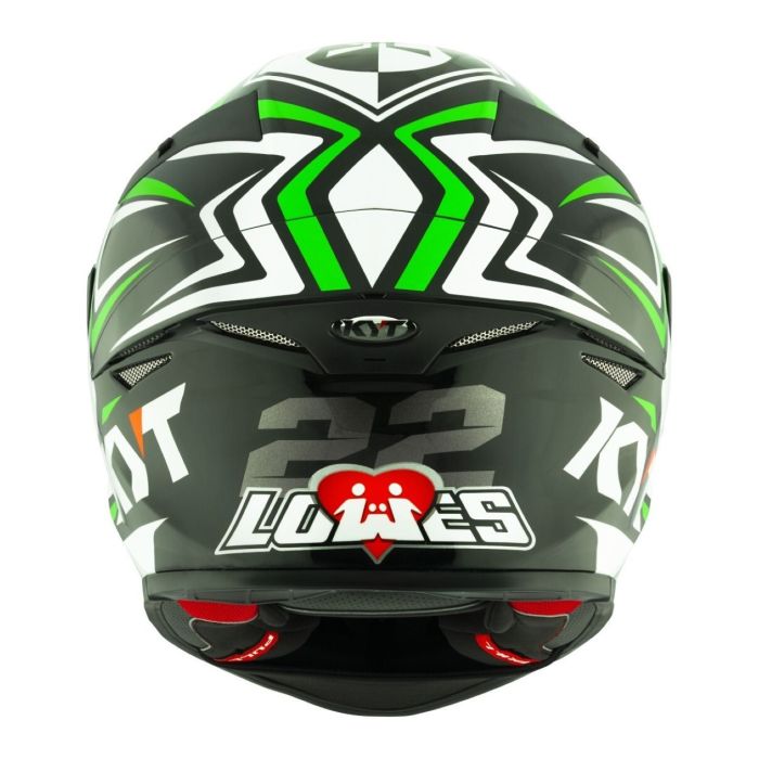 Casco Integrale Kyt Tt-revo Replica Alex Lowes White/green Fluo