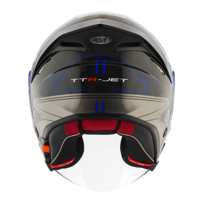 Casco Jet Kyt Ttr-jet Led Black/blue