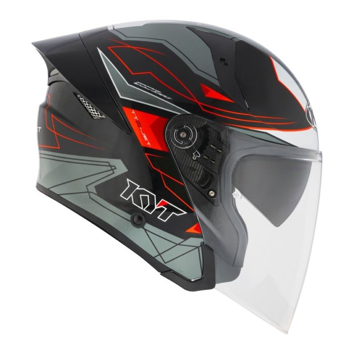 Casco Jet Kyt Ttr-jet Led Black/grey