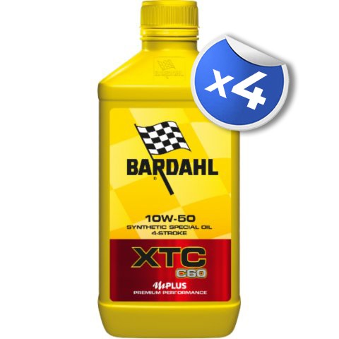 4 Lt. Olio Bardahl Xtc C60 10w50 Moto Conf. 1Lt.