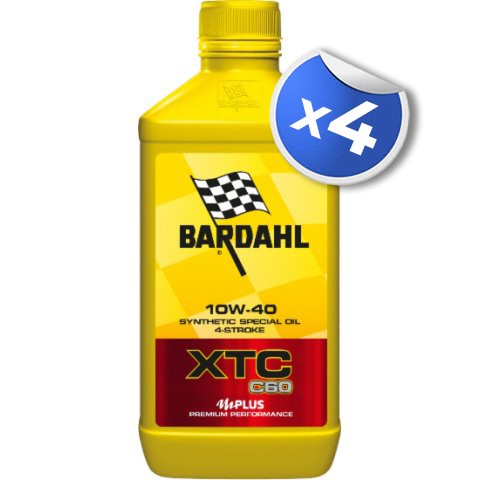 4 Lt. Olio Bardahl Xtc C60 10w40 Moto Conf.  1Lt.