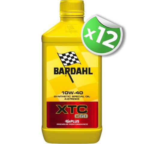 12 Lt. Olio Bardahl Xtc C60 10w40 Moto Conf. 1Lt.